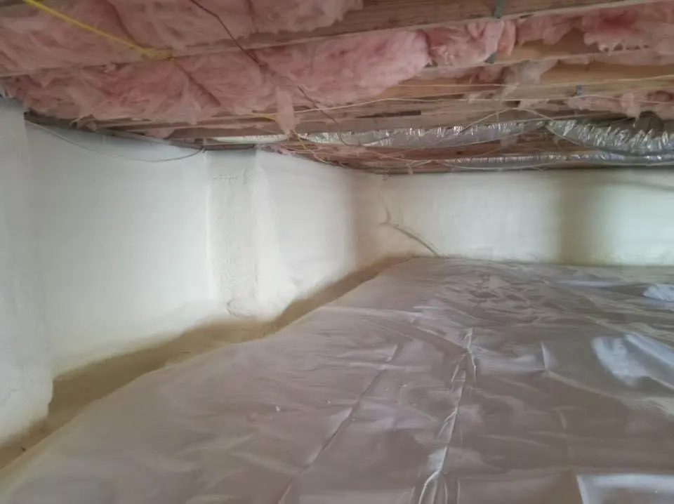 Crawl space encapsulation with closed-cell spray foam for Roof Waterproofing in Blythe